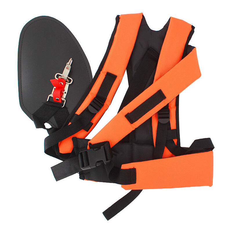 Ahlsen - Universel Harnais à Double Sangle Bretelles Réglables Confort pour Débroussailleuse Tondeuse à Gazon Machine De Jardinage avec Porte-Brosse