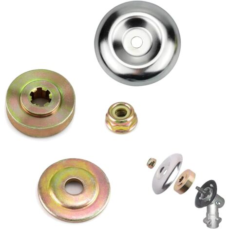 AHLSEN Universelle Kit Fixation écrou Lame Boîte,Tête de Débroussailleuse Universelle Accessoires,4 Morceaux Kit Ecrou Tete Debroussailleuse,Lames de Boîte Vitesse Métal, Pour Tondeuse à Gazon Brosse 