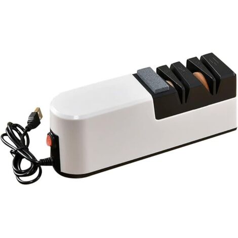 Ahlsen USB-schneller elektrischer Messerschärfer, automatischer verstellbarer Schärfer, 3 Stufen für Messer, Scheren, Haushaltsschärfer