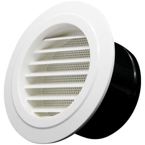 Ahlsen Ventilación de 75 mm con rejilla protectora - ABS (ø75 mm)