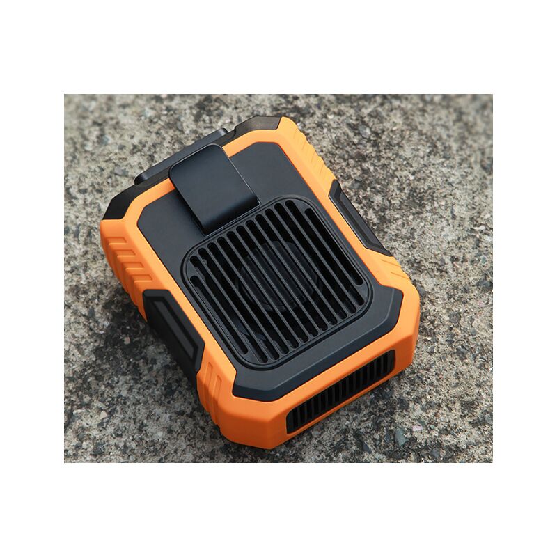 Ahlsen - Ventilateur à pince pour la taille, 3 vitesses, fonctionnement sur batterie 4000 mAh, ventilateur collier mains libres avec fonction de
