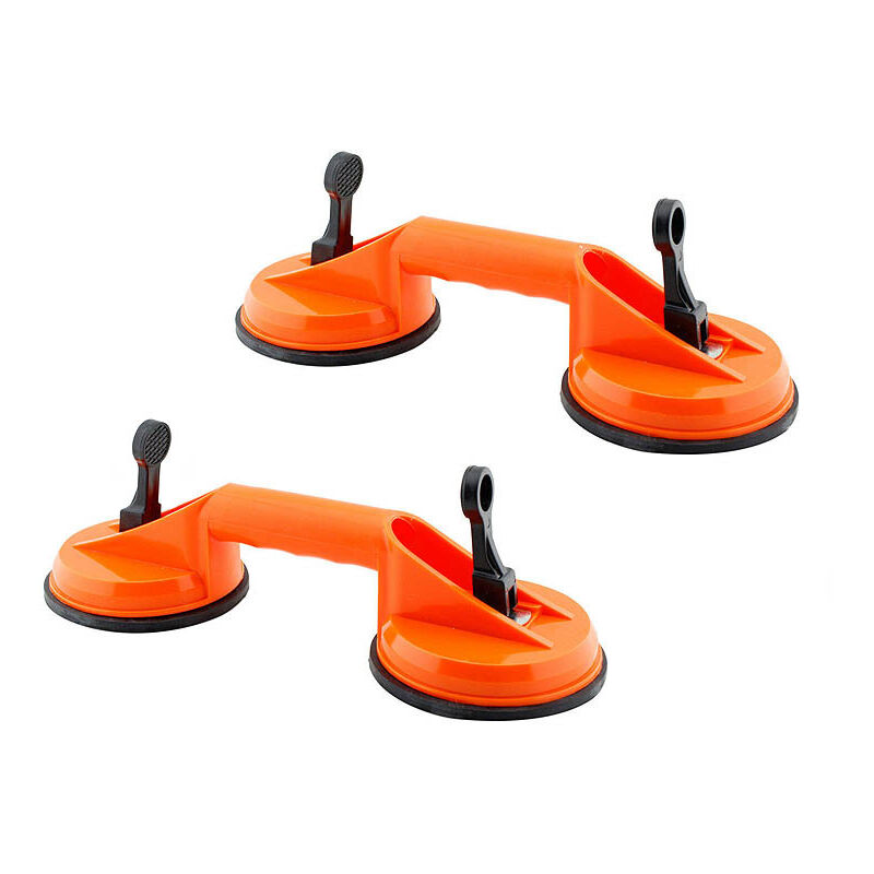Ventouse Carrelage, 2 Pièces 2x 100kg Capacité Double Ventouse Carrosserie, Poignées ergonomiques et antidérapantes, Pour Carrelage, Verre - Ahlsen