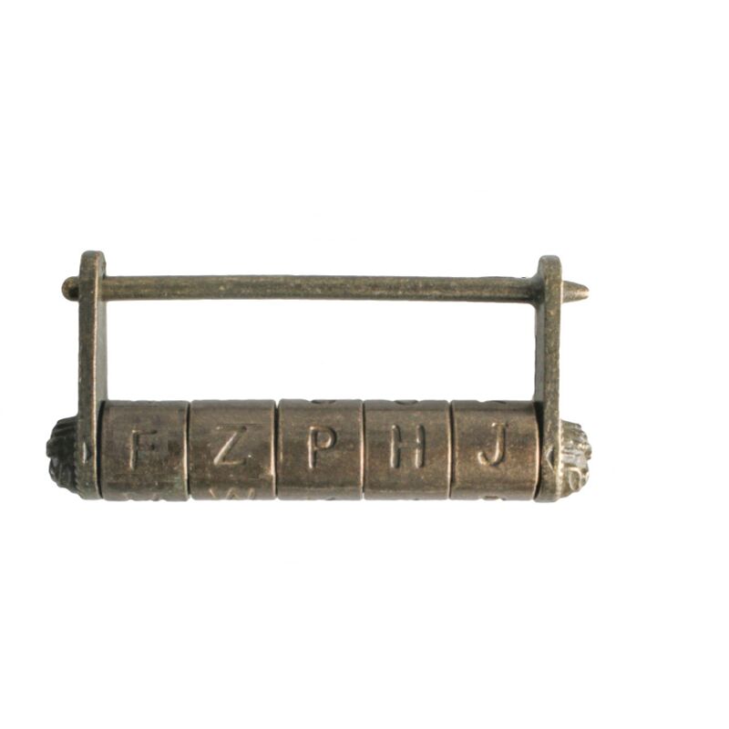 Verrouillage de Mot Passe Bronze Texte Code Combinaison Serrure Imitation Cuivre Ancien Cadenas Chinois Pour Antique Boîte en Bois Boîte Bijoux