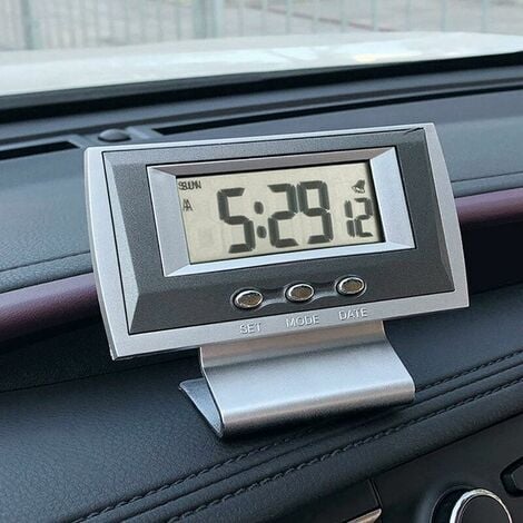 Mini petite horloge numérique de bureau de voiture, jauges de montre, écran  LCD numérique, horloge électronique
