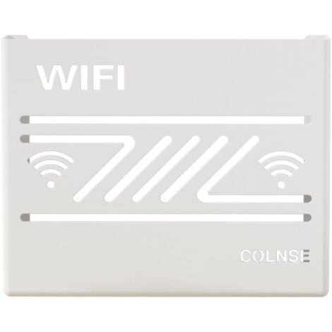 Ahlsen Wall Mounted Wi-Fi Router Storage Box, Decorative Wall Shelf, Wall Decoration, Multifunction for Router, Cable Organizer, White