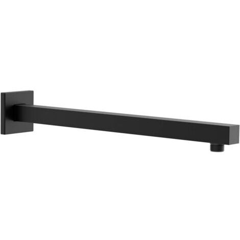 Ahlsen Wand-Duscharm, 40,6 cm (16 Zoll) langer Duschkopf-Verlängerungsarm aus massivem Messing für fest installierte und Regenduschköpfe, Schwarz
