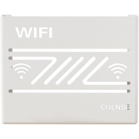 Ahlsen Wandmontierte Wi-Fi-Router-Aufbewahrungsbox, dekoratives Wandregal, Wanddekoration, Multifunktion für Router, Kabel-Organizer, weiß