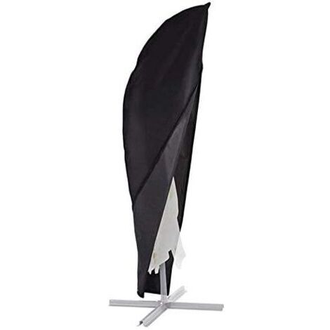 AHLSEN Wasserdichte Sonnenschirmhülle, große, robuste Ampelschirmhülle mit Reißverschluss, 265 cm (50 x 70 x 40 cm) – Schwarz