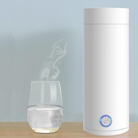 Ahlsen Wasserkocher, 400 ml Reise-Wasserkocher, 3-in-1 Mini-Wasserkocher und Mini-Thermoskanne, 300 W Edelstahl-Wasserkocher