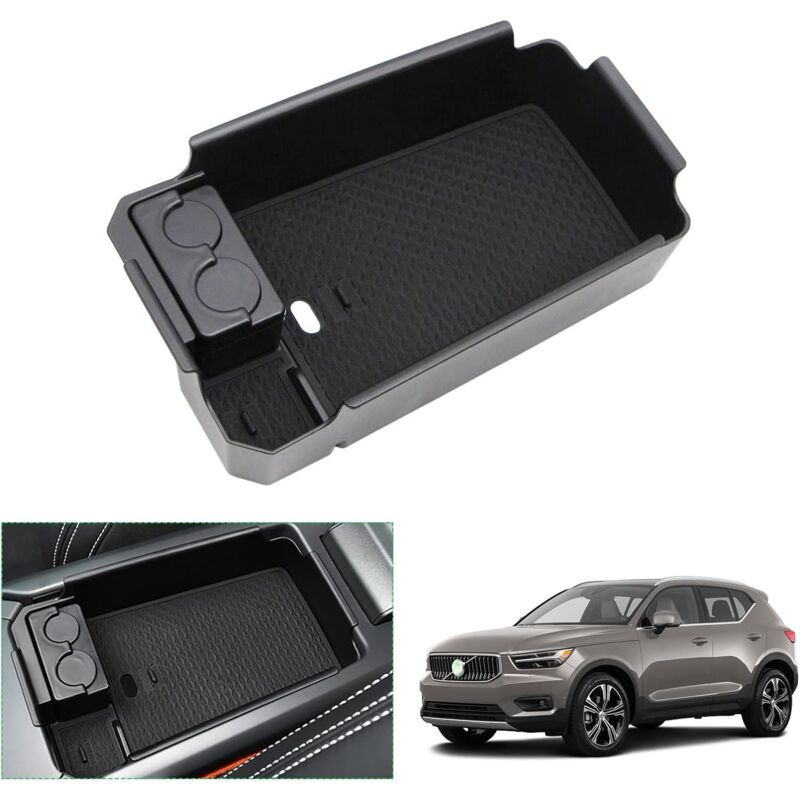 Ahlsen - XC40 2018-2022 Boîte de Rangement pour Accoudoir,Accessoires Volvo XC40 (Noir)