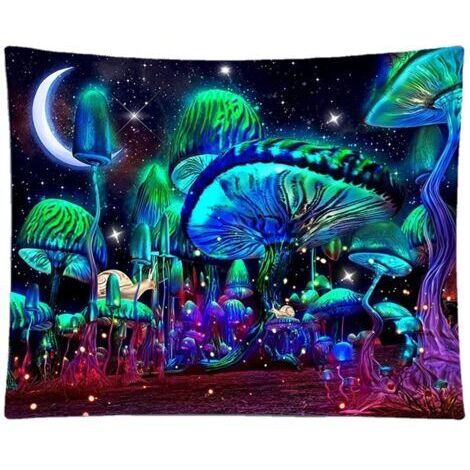 Ahlsen Zauberpilze Wandteppich Psychedelischer Wandbehang