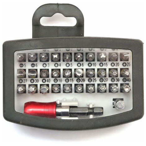 Ahlsen Zubehör 32-teilige extra harte Schraubendreher-Bit-Sets,