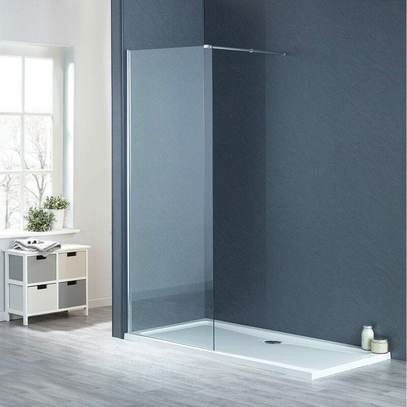 Image of Ai8 Wetroom Panel W700mm 8mm - Silver