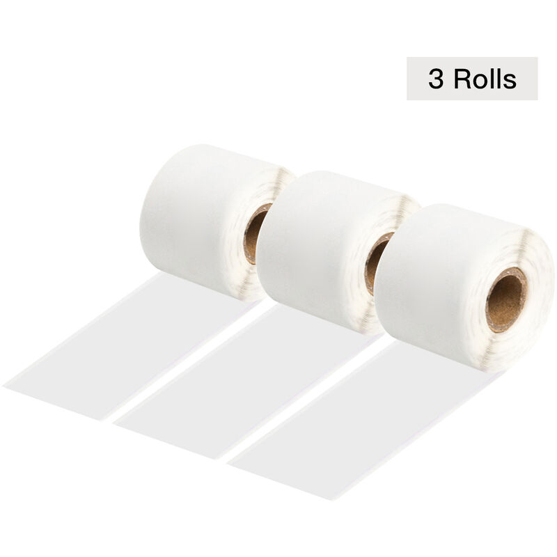 

Aibecy 3 Rolls autoadhesivo termica Negro de papel en Borrar 15mm * 3.5m Compatible con las impresoras termicas Phomemo M02S