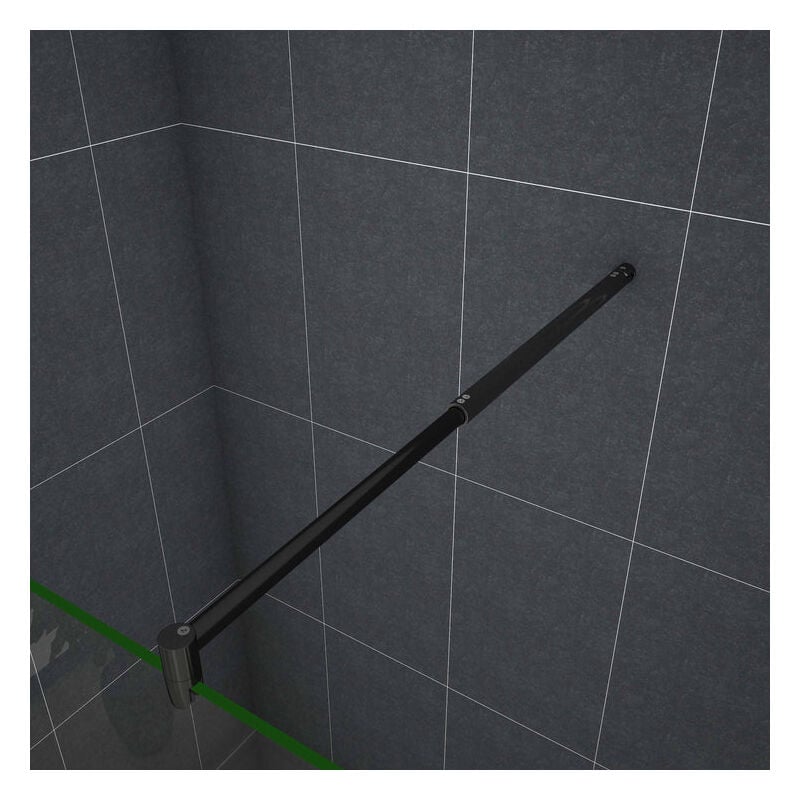 Aica Sanitaire - aica Barre de stabilisation extensible 70-120cm noir mat