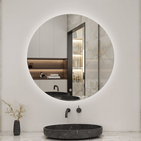 Acezanble LED Bathroom Mirror 700 x 500 mm, 3 Colors Lighting Modes ...