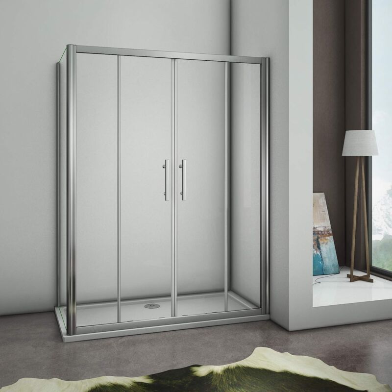 Mobili Con Porte Scorrevoli.Aica Box Doccia Angolare Con Porte Scorrevoli Lato Porta Composto Da Quattro Ante Due Fisse E Due Mobili Cristallo Temperato Antinfortunio Da 5mm 120x70cm Si12 4 19 Spi70 19