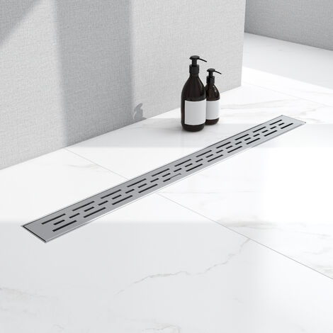 AICA caniveau de douche en acier inoxydable italien,siphon de drainage au sol en carrelage,réglable en hauteur avec désodorisant- Style 1-70 cm