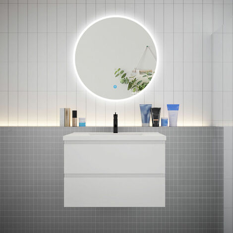 Miroir rétroéclairant LED 120 cm x 80 cm avec interrupteur sensitif  ELEGANCE - Creazur Pro