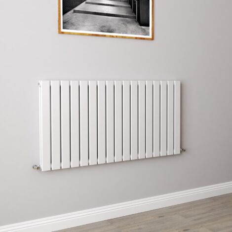 AICA Flat Panel Radiator Designer Central Heating Horizontal 600x1156mm Double White