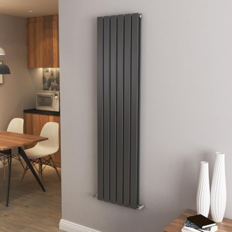 AICA Flat Panel Radiator Designer Central Heating Vertical 1600x408mm Double Anthracite