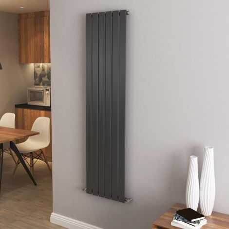 AICA Flat Panel Radiator Designer Central Heating Vertical 1600x408mm Single Anthracite