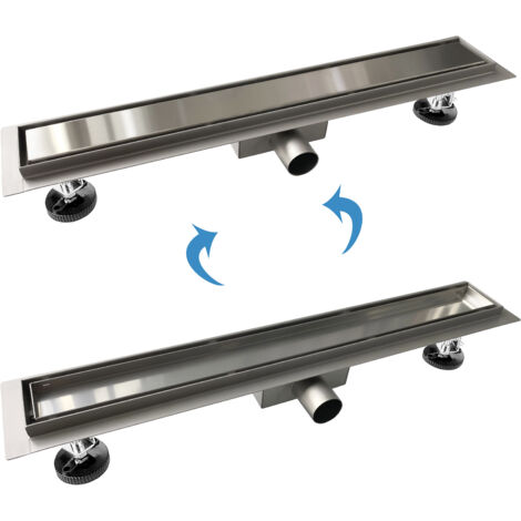 AICA SANITAIRE AICA Linear Shower Drain 60cm, 2 in 1 Shower Drain,304 Stainless Steel Floor Drain Tile Insert Shower Linear Wet Room Drain