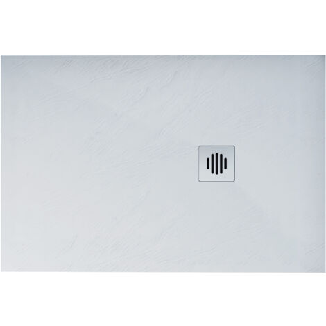 AICA Plato de Ducha Rectangular 80x140x3cm Blanco textura pizarra