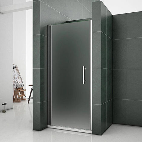 porte de douche 70x185cm en verre sablé et anticalcaire