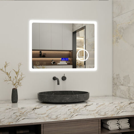 Specchio da Bagno con Luce LED e Antiappannamento Ø60 cm Palolem