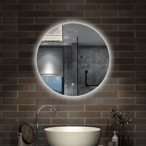 AICA - Specchio con led 100X100cm.Bordo non sabbiato.Touch control + Antiappannamento + Dimmerabile