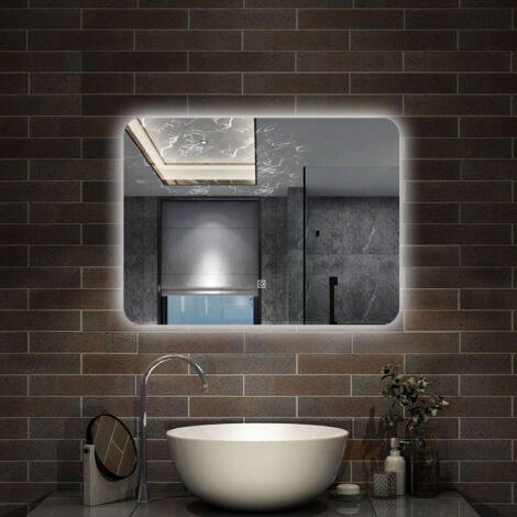 AICA - Specchio con led 100X60cm.Touch + Dimmerabile + Funzione Memoria