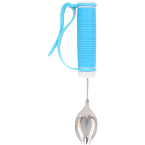 Aide à la Prise pour Fourchette, Sangle Anti-Dérapage Réglable, Cuillère 2 en 1 pour Tremblements des Mains, Parkinson, Arthrite, SEP