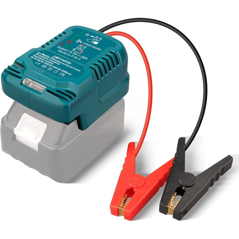Aide au démarrage pour batterie Makita 18 V, démarreur de batterie avec câble de démarrage 12 V, adaptateur de batterie portable, démarreur de