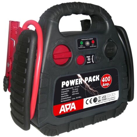 Aide Au Démarrage Power Pack 400 A Compresseur 18 Bar Apa