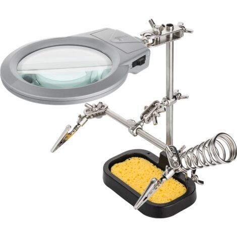 Aide au Soudage avec Loupe - Troisième Main, support de soudure pour tous les travaux de soudure et de bricolage délicats.