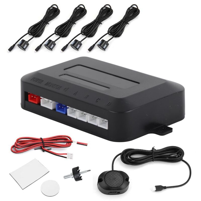 Ej.life - Aide au stationnement arrière, pdc, ensemble d'aide au stationnement, indicateur d'alerte sonore, capteur de stationnement, kit de radar de