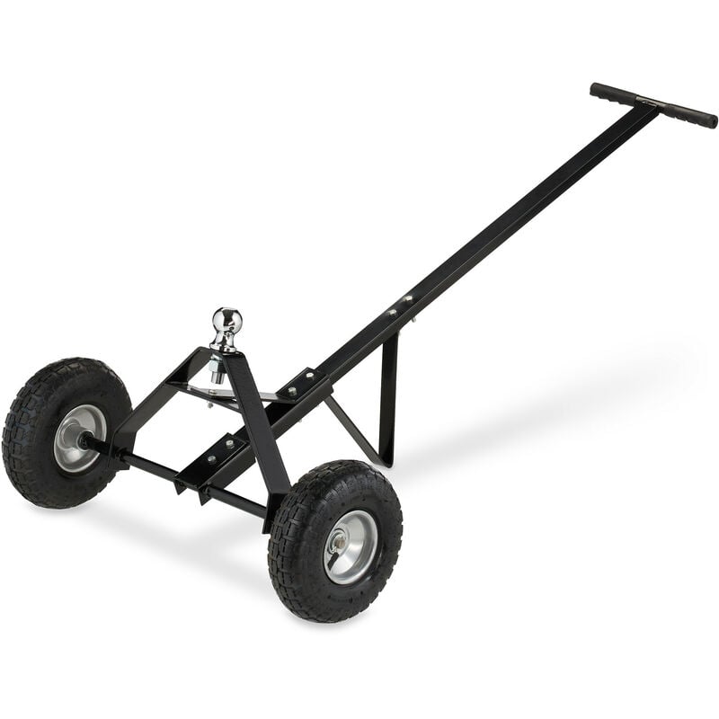 Aide à la manœuvre, remorques & caravanes, HxLxP: 48x137x72 cm, 250 kg, attelage rotule, acier, noir - Relaxdays