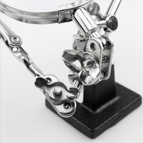 Aider les électriciens en fer à souder de 3ème main, outil de loisir, pince à étau, loupe.