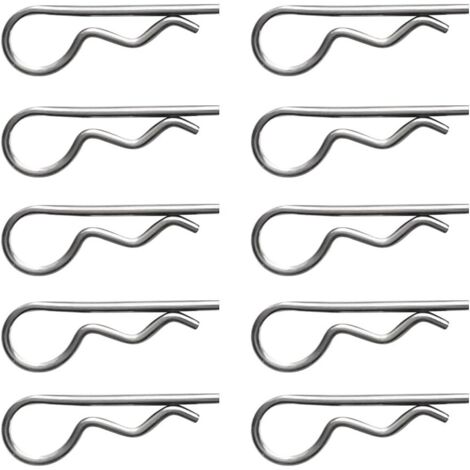 AIDUCHO 10pcs Goupilles Fendues Clip De Ressort Acier Inoxydable 304 Fixation De Voile Bateau Bricolage Maison - 1.2x22mm