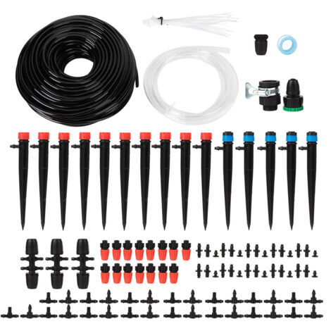 AIDUCHO 119pcs Kit Arrosage Goutte À Goutte, 40m Irrigation Goutte Jardin, Irrigation Goutte À Goutte, Avec Arroseur De Pulvérisateur À Buse Réglable, Pour Plantes/Terrasse