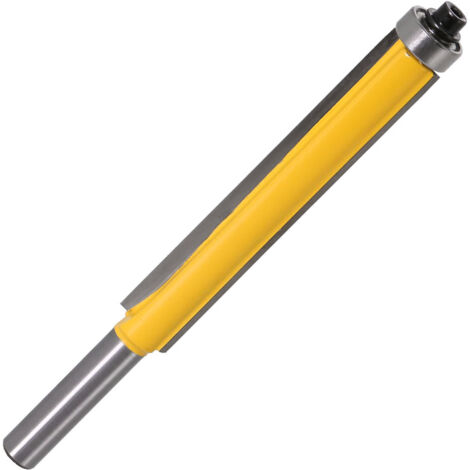AIDUCHO 1pcs 8mm Tige Fraise À Affleurer À Roulement, Fraise À Copier Avec Roulement Supérieur, Extra-Longue Fraise À Bois - 8x1/2x50.8