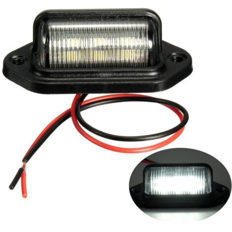 AIDUCHO 2 Pièces-Camion Voiture 6led Camion Plaque D'immatriculation Lumière Bus Remorque Feu Arrière Feu Latéral 12-24 V