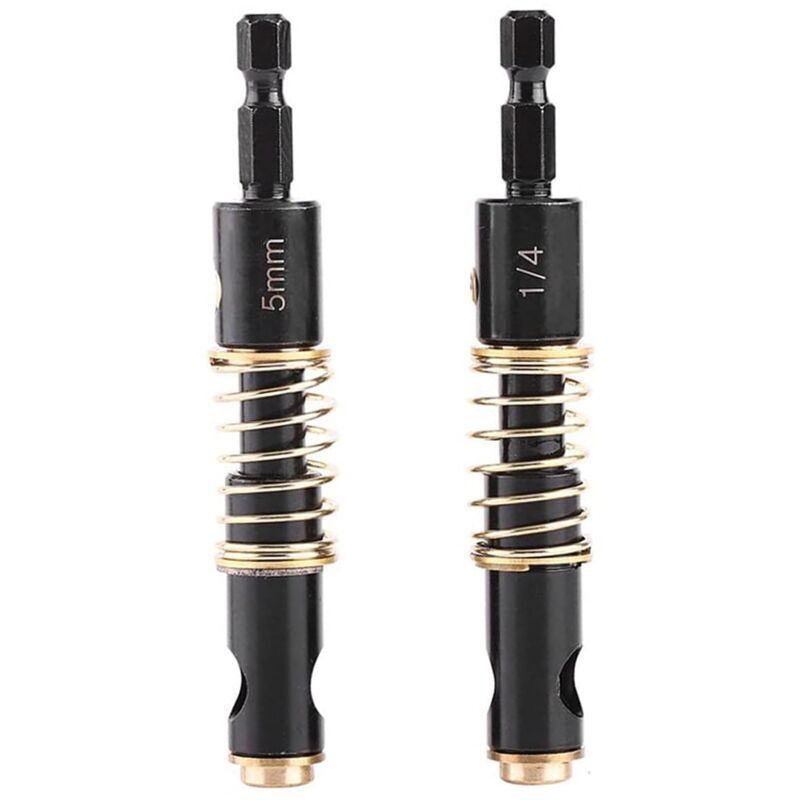 Aiducho - 2pcs Forets à Charnière Noirs Foret à Centrage Automatique 5 Mm Et 1/4 ″ Forets à Charniere Alésage