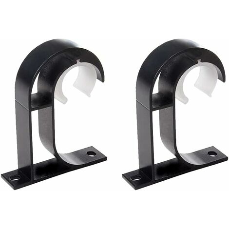 Support de Tringle à Rideau,Supports de Fixation au Plafond Support Tringle  Penderie en Alliage de Zinc pour Chambre Salon(Noir)2pcs - Cdiscount Maison