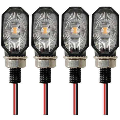 AIDUCHO 4 Pièces-1led Petit Clignotant Ovale Moto Led Feu De Signalisation