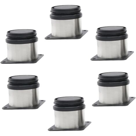 AIDUCHO 6 Pièces Pieds de Meubles en Acier Inoxydable armoires métalliques Pieds en métal pour Meubles climatiseurs Pieds de Bureau Pieds d'armoire réglables Pieds de Table réglables Base