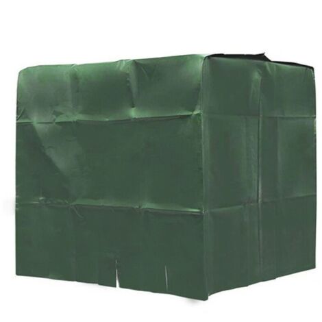 AIDUCHO 600 Iiters Ibc Container Housse De Protection 210d Oxford Tissu Housse Antipoussière Housse De Pluie 120x80x100cm - Vert