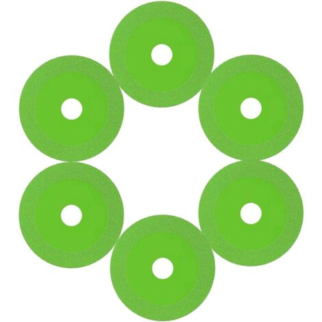 AIDUCHO 6PCS Disque Coupe Verre Lame de Scie Diamantée pour Meuleuse D'angle Disque à Tronçonner Verre pour Couper le Verre, Jade, Cristal, Bouteilles de Vin, Carrelage