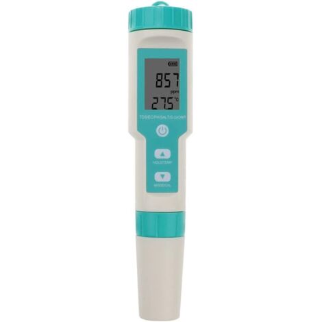 AIDUCHO 7 En 1 Ph Metre Electronique,Ph Metre Ph/Tds/Temp/Sg/Ec/Orp Outil De Test De Qualité De L'eau ± 0,01 Haute Précision,Testeur Ph Testeur Eau Potable